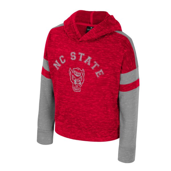 Red Youth Girls Hoodie - NC State /